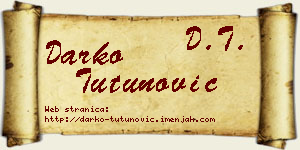 Darko Tutunović vizit kartica